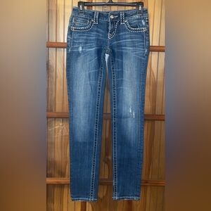 Miss Me Blue Skinny Jeans